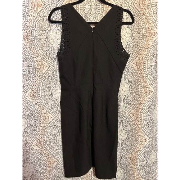 Zac Posen Black Sleeveless Dress With Cutout Lace Detail Size 6 - Picture 3 of 13